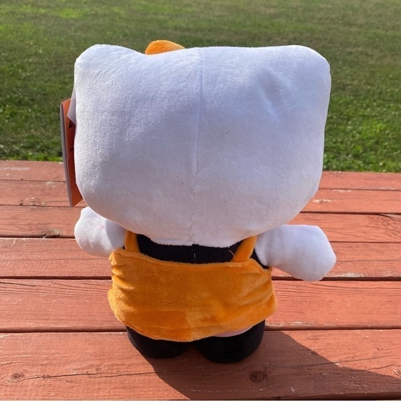 Hello Kitty Pumpkin Side Stepper NEW Plush Halloween Decor Orange Stuffed - Picture 4 of 5